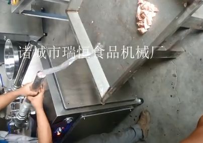 液壓灌腸機，大肉塊